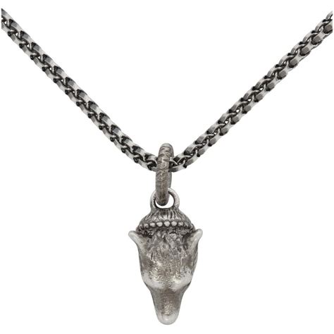 gucci wolf necklace mens|gucci gg necklace.